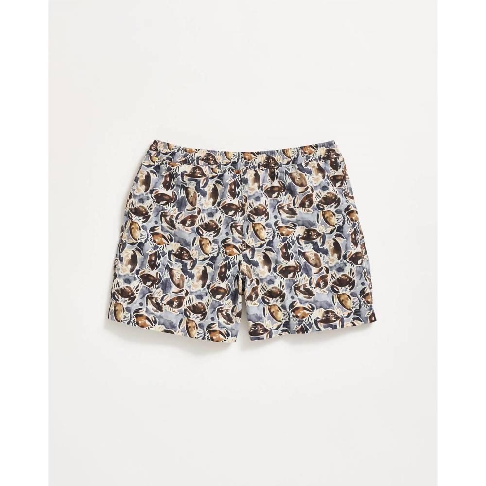 NEW BILLY REID men's crab swim trunk in dark navy multi